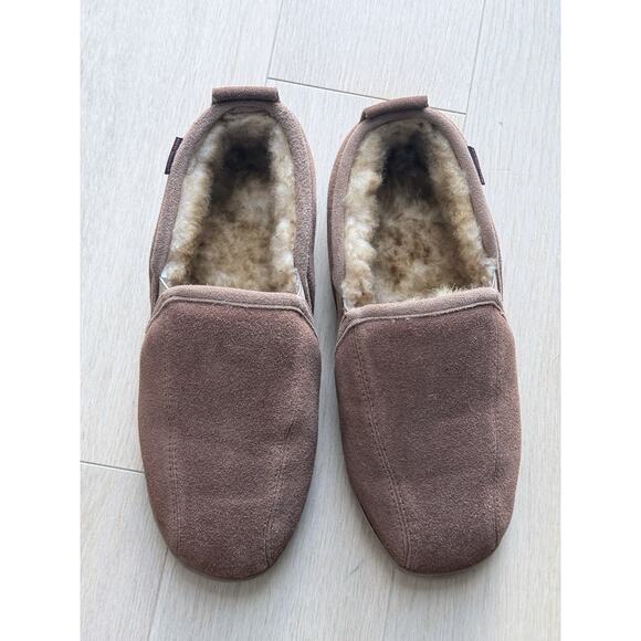 Rare Red Wing Romeo Slippers Men\'s [12] Suede Sheepskin Lined Chestnut